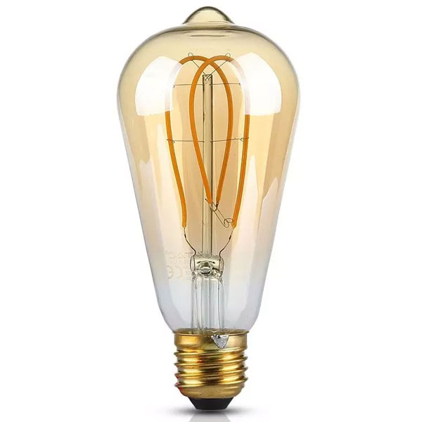 lampa-led-filament-E27-ST64-5W-300lm-amber-gyali-v-tac