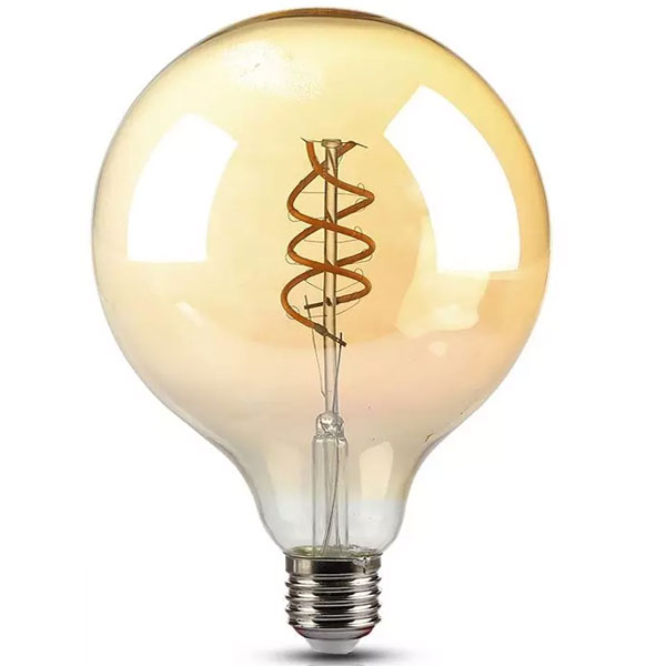 lampa-led-filament-diplo-spiral-G125-6W-480lm-dimmable-amber-gyali-v-tac