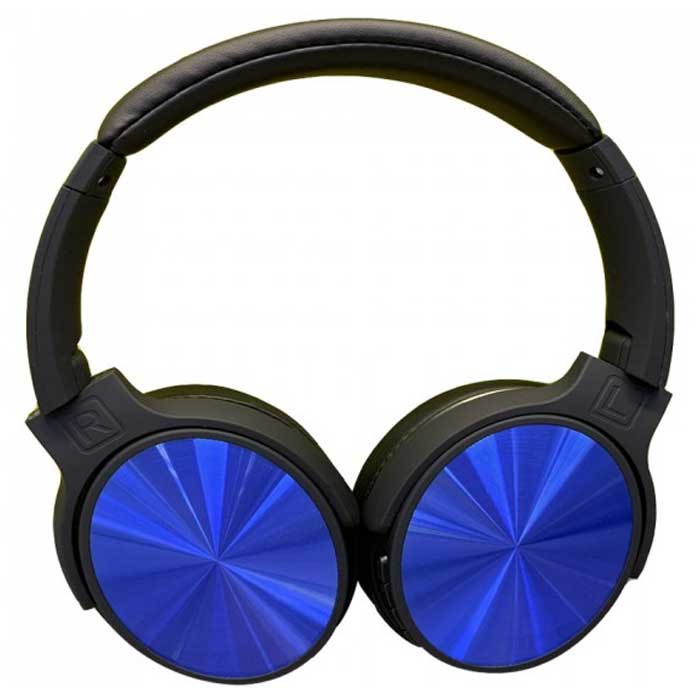 Περιστρεφόμενα Ακουστικά Κεφαλής Ασύρματα με Bluetooth 500mAh Μπλέ