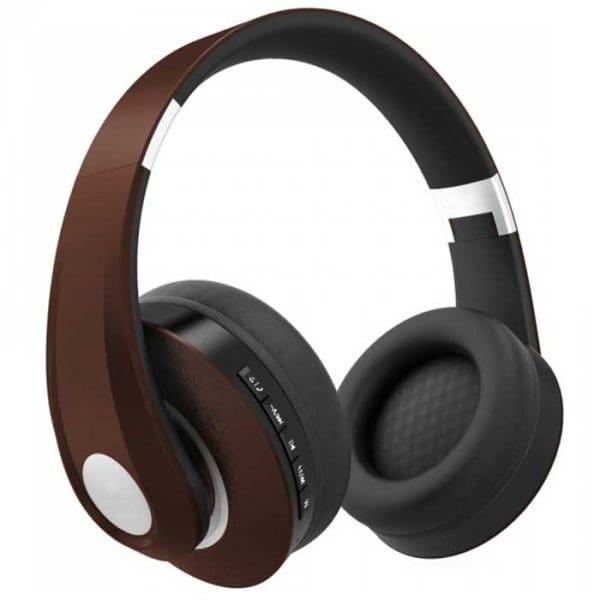 Ρυθμιζόμενα Ακουστικά Κεφαλής Ασύρματα με Bluetooth 500mAh Καφέ