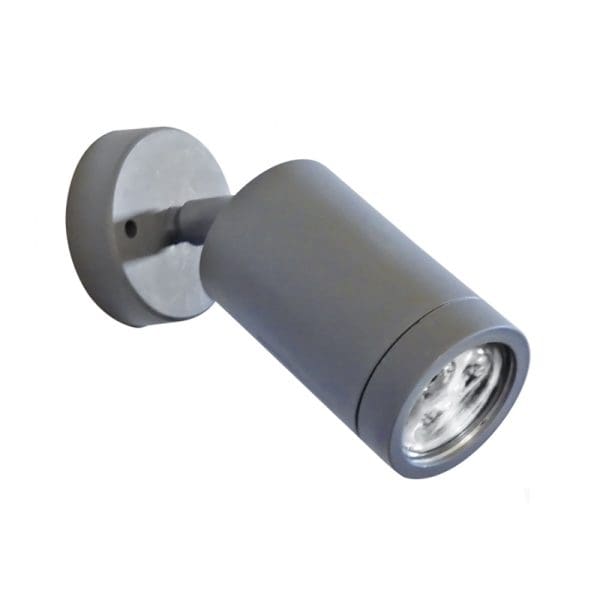 Φωτιστικό Σποτ Τοίχου Στρογγυλό Πλαστικό με Κλειδί IP54 C-01 1L Γκρι 15-0057 HERONIA