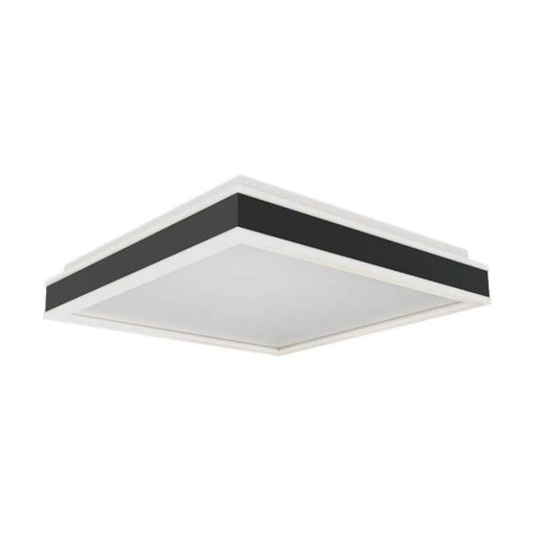 Φωτιστικό LED Οροφής 38W 230V 360° 4000lm IP20 400x400x62mm Τετράγωνο Μαύρο με Άσπρο Σώμα Triac Dimmable V-TAC