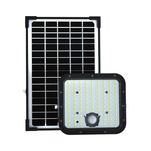 Ηλιακός Προβολέας LED 30W 4800lm 120°x60° IP65 με Αισθητήρα Κίνησης και Χειριστήριο Μαύρο Σώμα V-TAC