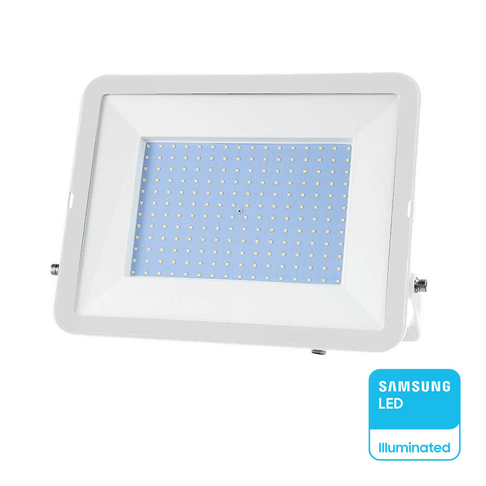 Προβολέας LED SMD 200W 17540lm 115° IP65 Samsung Chip PRO-SERIES Άσπρο Σώμα Άσπρο Γυαλί V-TAC