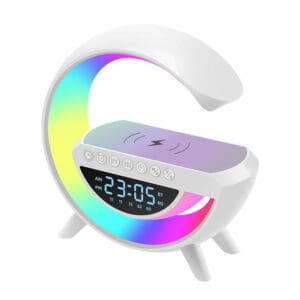 Ηχείο Bluetooth RGB με Οθόνη LED-Ρολόι-Ασύρματη Φόρτιση-Ξυπνητήρι-Ράδιο (LED, AUX, USB, FM, microSD) BT-3401 OEM